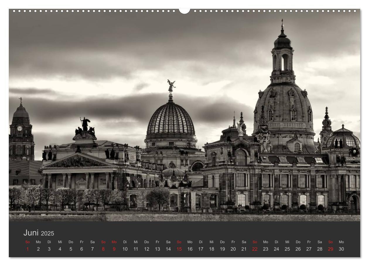 Bild: 9783435754083 | Dresden Schwarz Weiss 2025 (Wandkalender 2025 DIN A2 quer),...