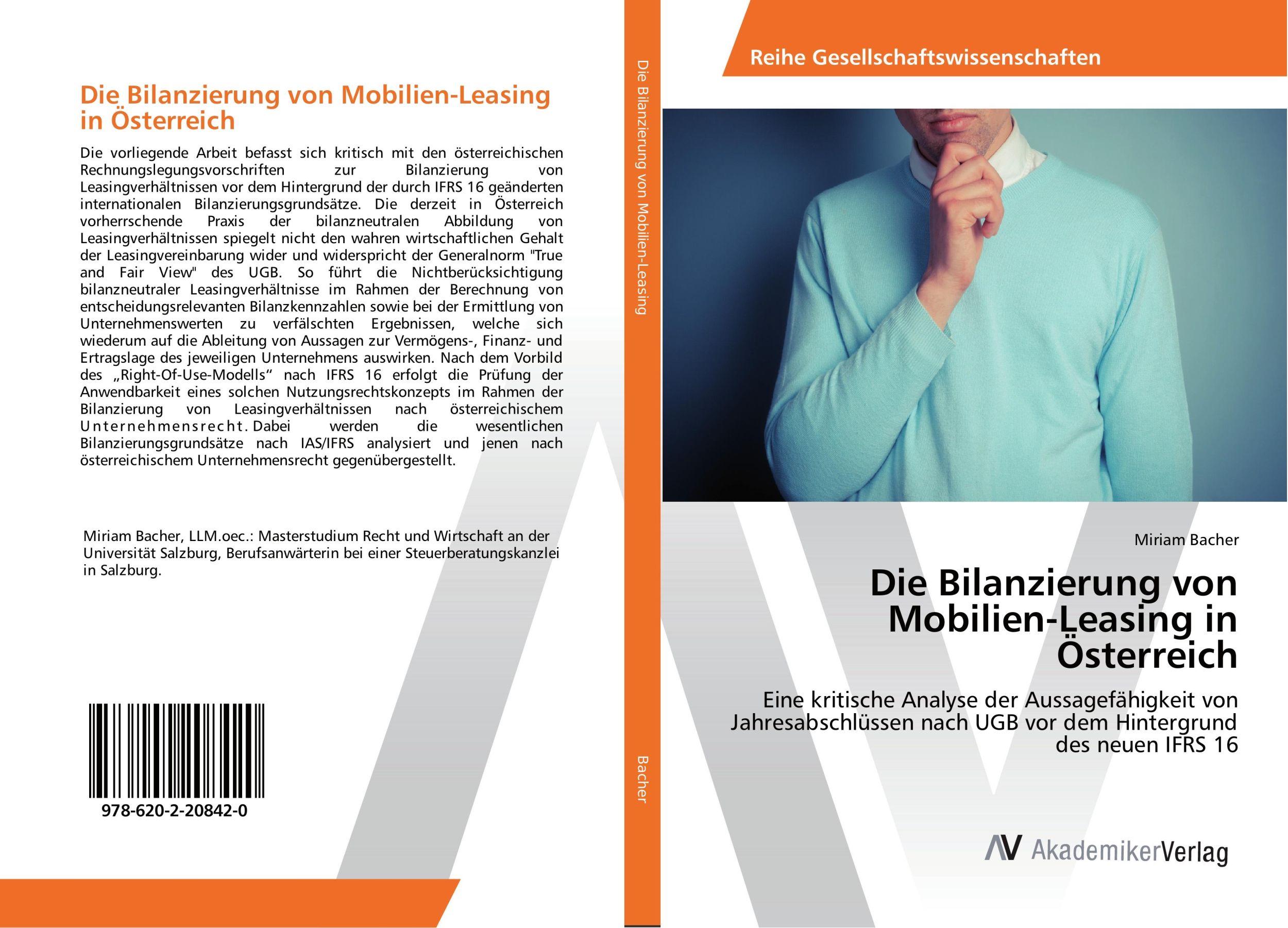 Cover: 9786202208420 | Die Bilanzierung von Mobilien-Leasing in Österreich | Miriam Bacher