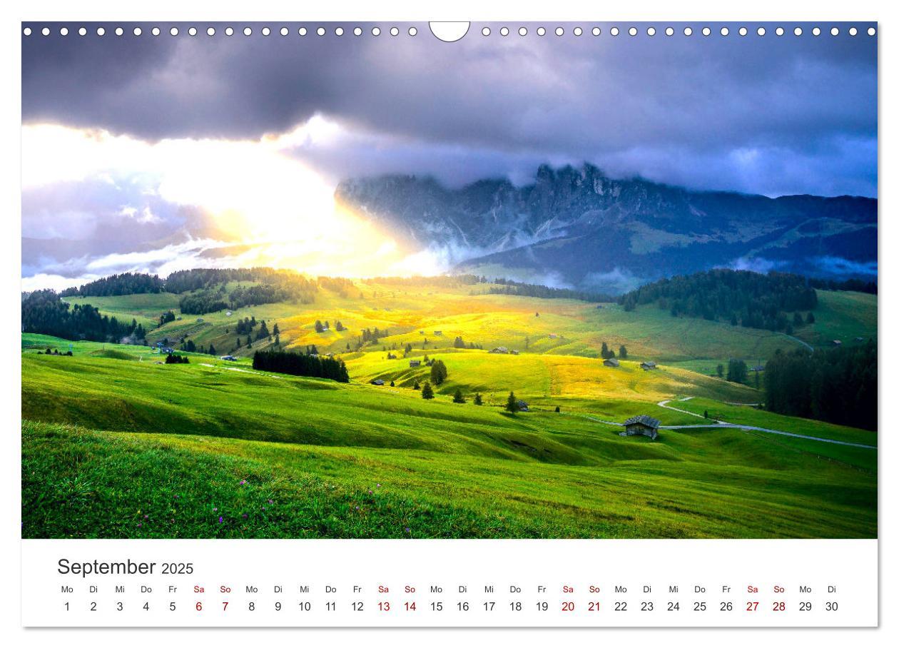 Bild: 9783383926808 | Seiser Alm - Im Herzen der Dolomiten. (Wandkalender 2025 DIN A3...