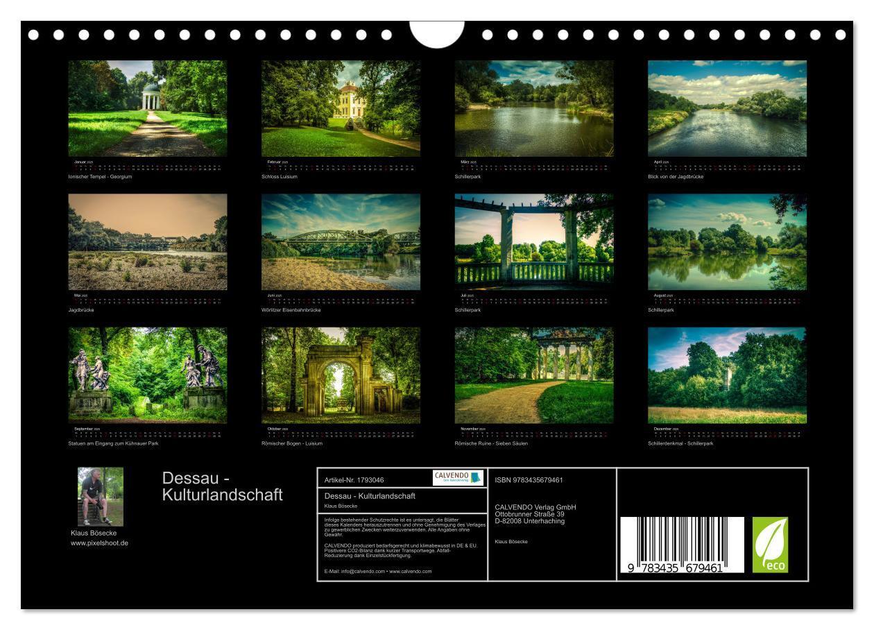 Bild: 9783435679461 | Dessau - Kulturlandschaft (Wandkalender 2025 DIN A4 quer), CALVENDO...