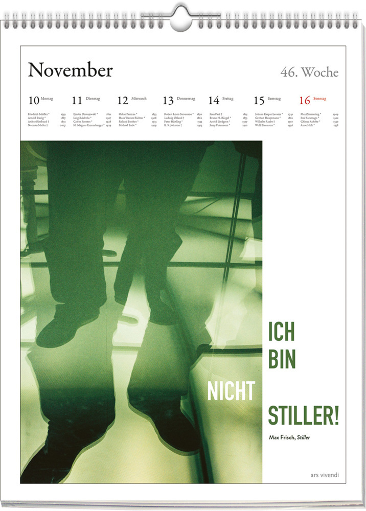 Bild: 9783747205662 | ars vivendi Literatur Kalender 2025 | Wochenkalender | Kalender | 2025