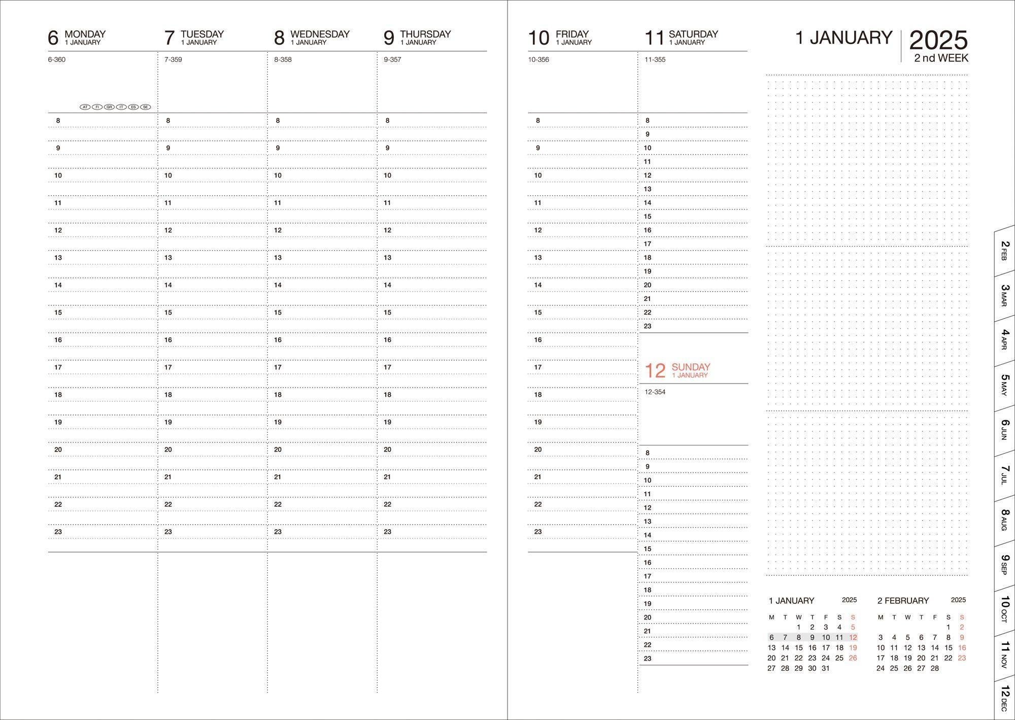 Bild: 4550045127836 | MARK'S 2024/2025 Taschenkalender A5 vertikal, Storage it // Orange