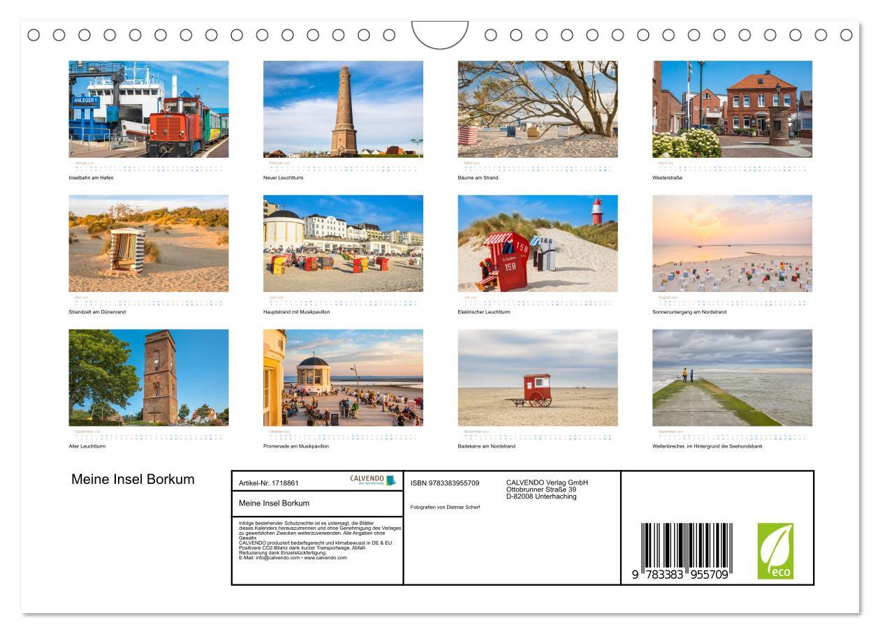 Bild: 9783383955709 | Meine Insel Borkum (Wandkalender 2025 DIN A4 quer), CALVENDO...