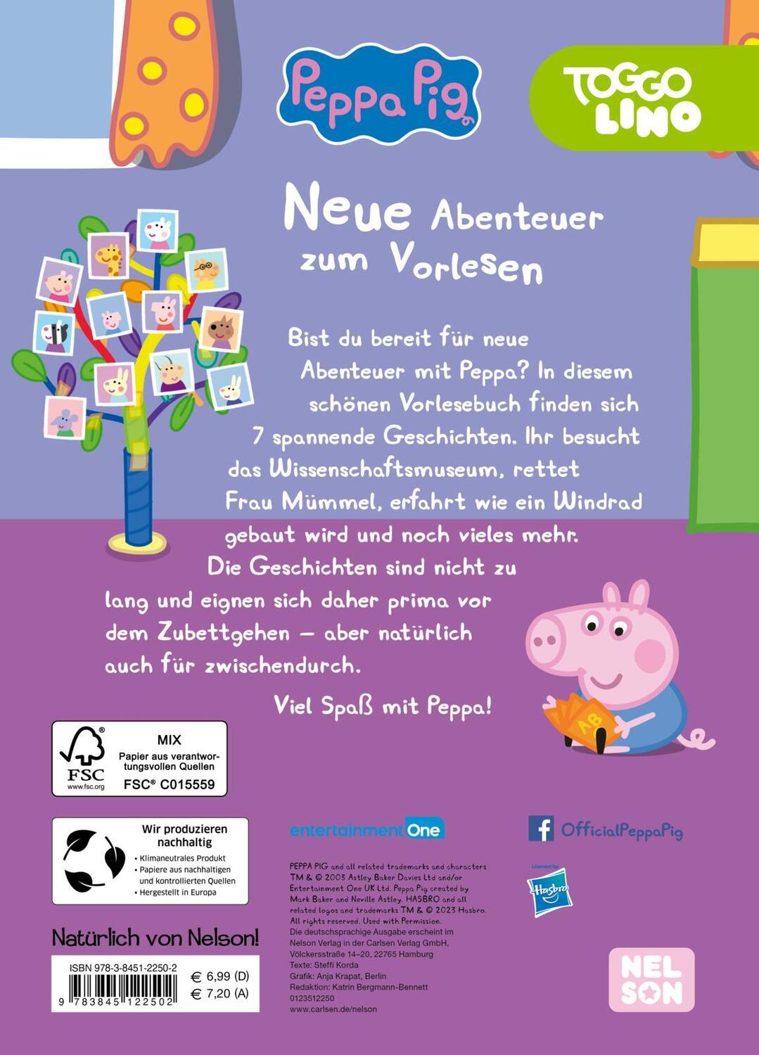 Rückseite: 9783845122502 | Peppa Wutz Gutenachtgeschichten: Neue Abenteuer zum Vorlesen | Korda