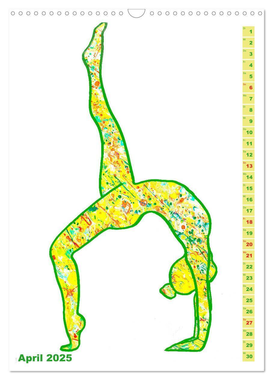 Bild: 9783435939336 | Prächtiges Yoga Pouring - Yoga verschmilzt mit Kunst (Wandkalender...