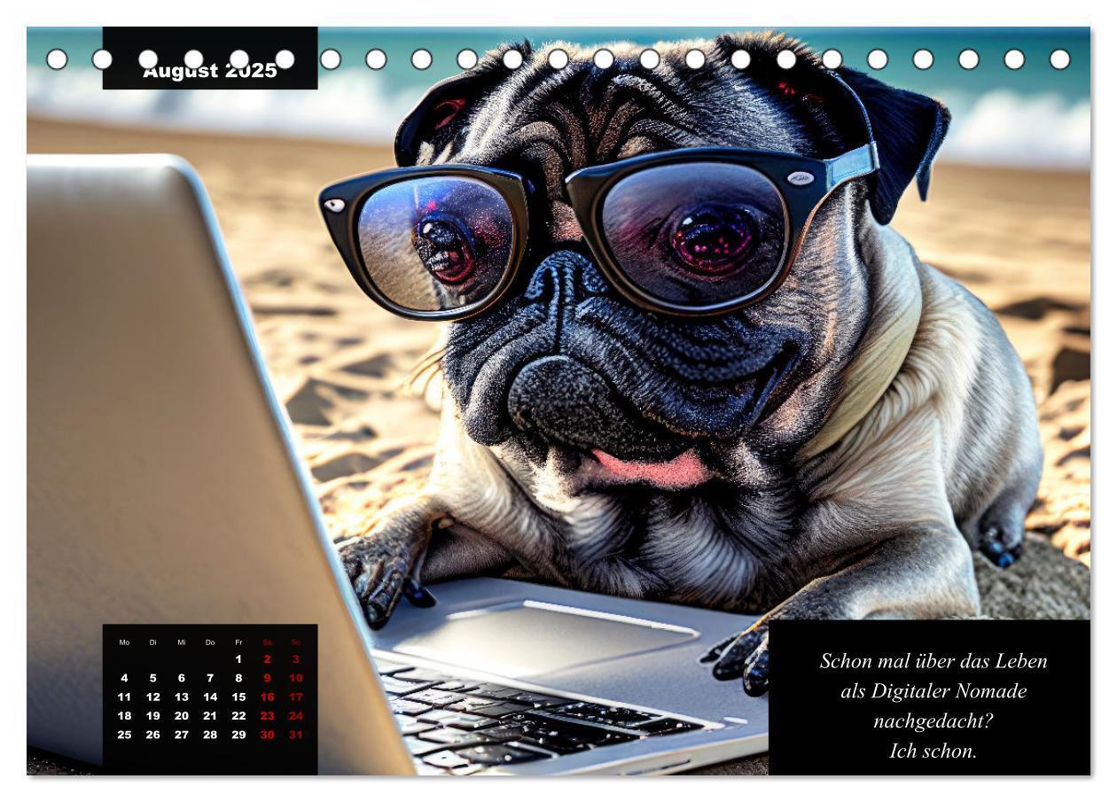 Bild: 9783383918056 | Der humoristische Mops-Kalender (Tischkalender 2025 DIN A5 quer),...