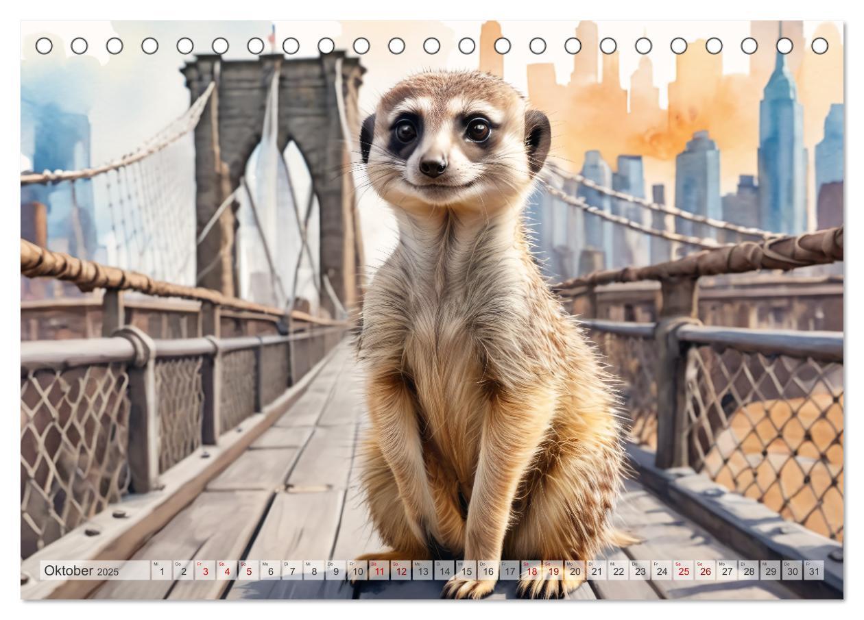 Bild: 9783383797972 | Erdmännchen in New York City (Tischkalender 2025 DIN A5 quer),...