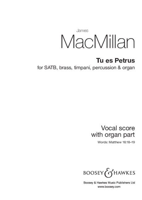 Cover: 9781835680889 | Tu es Petrus | James MacMillan | Broschüre | Latein | 2024