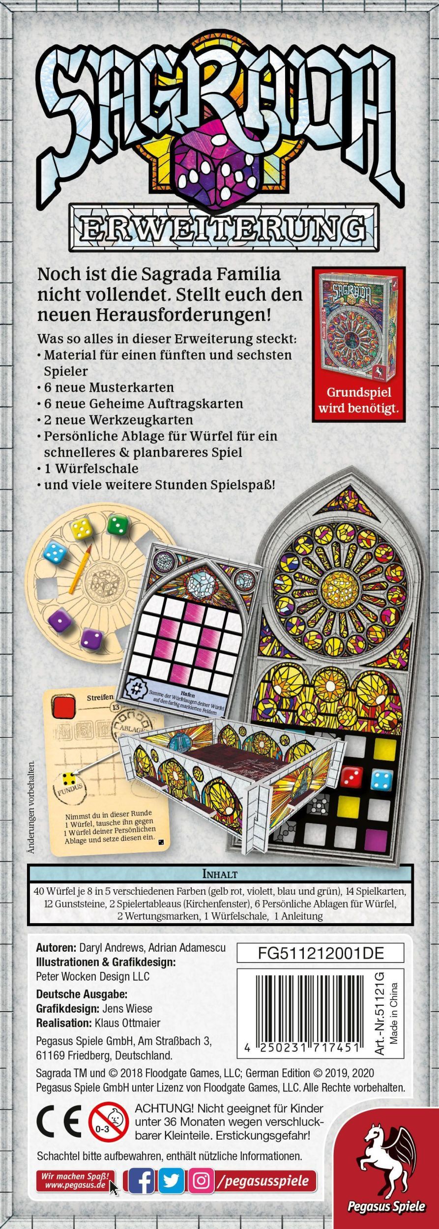 Bild: 4250231717451 | Sagrada Erweiterung | Adrian Adamescu | Spiel | 51121G | Deutsch