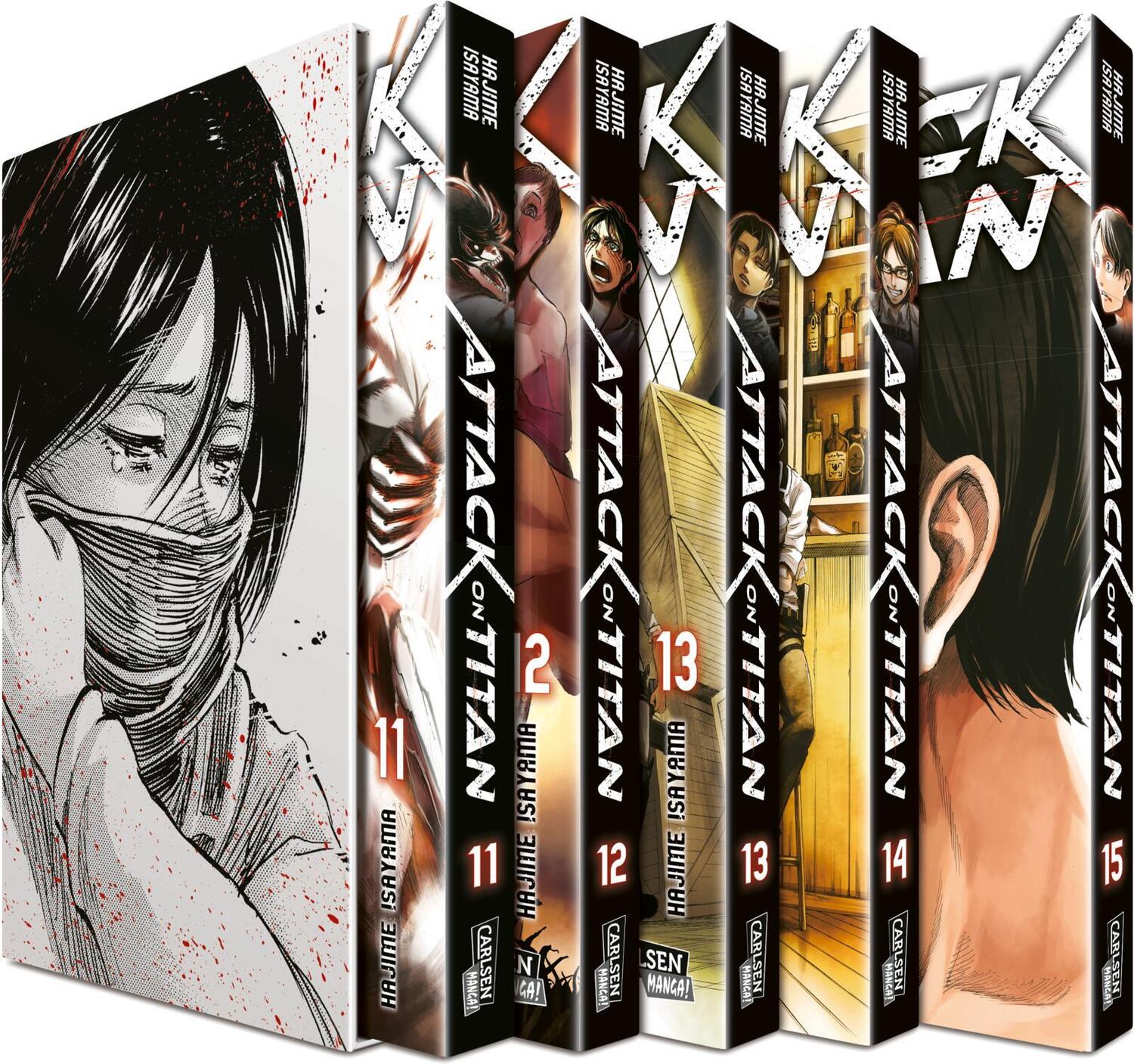 Cover: 9783551791665 | Attack on Titan, Bände 11-15 im Sammelschuber mit Extra | Isayama