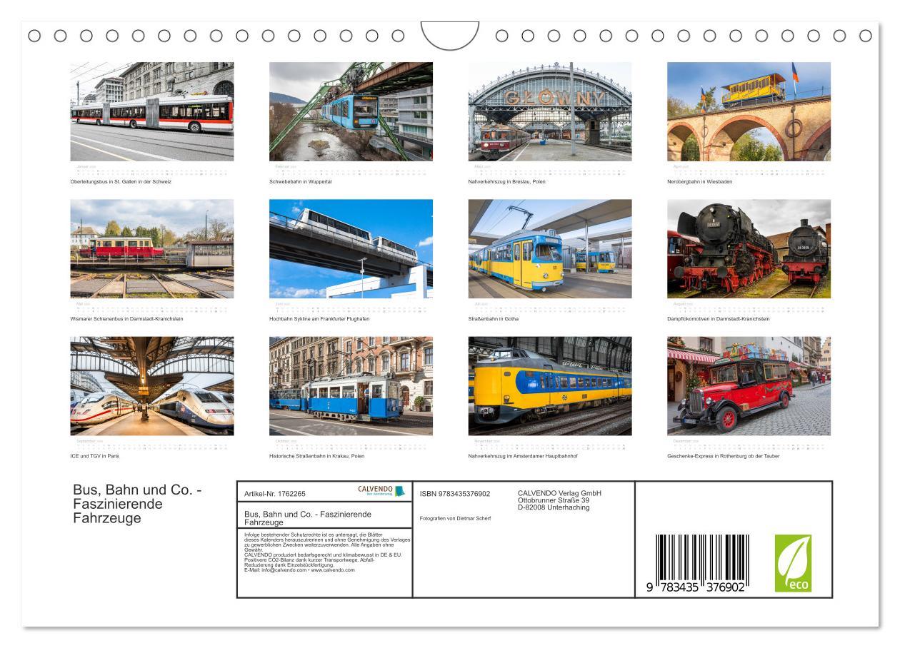 Bild: 9783435376902 | Bus, Bahn und Co. - Faszinierende Fahrzeuge (Wandkalender 2025 DIN...