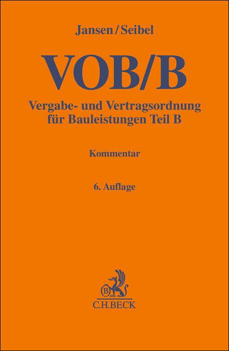 Cover: 9783406817502 | VOB/B | Vergabe- und Vertragsordnung für Bauleistungen Teil B | Buch