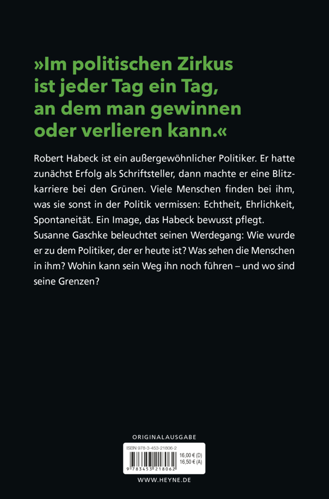 Bild: 9783453218062 | Robert Habeck | Eine politische Biografie | Susanne Gaschke | Buch