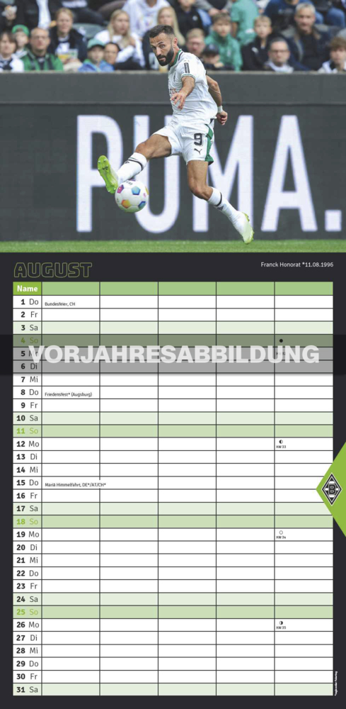 Bild: 4002725994387 | N NEUMANNVERLAGE - Borussia Mönchengladbach 2025 Fan-Timer,...