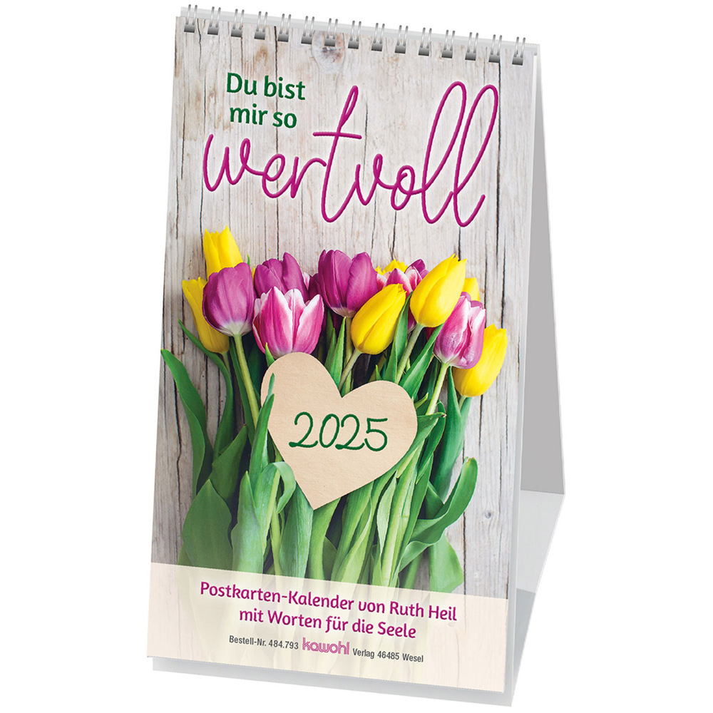 Cover: 9783754879351 | Du bist mir so wertvoll 2025 | Postkarten-Kalender von Ruth Heil