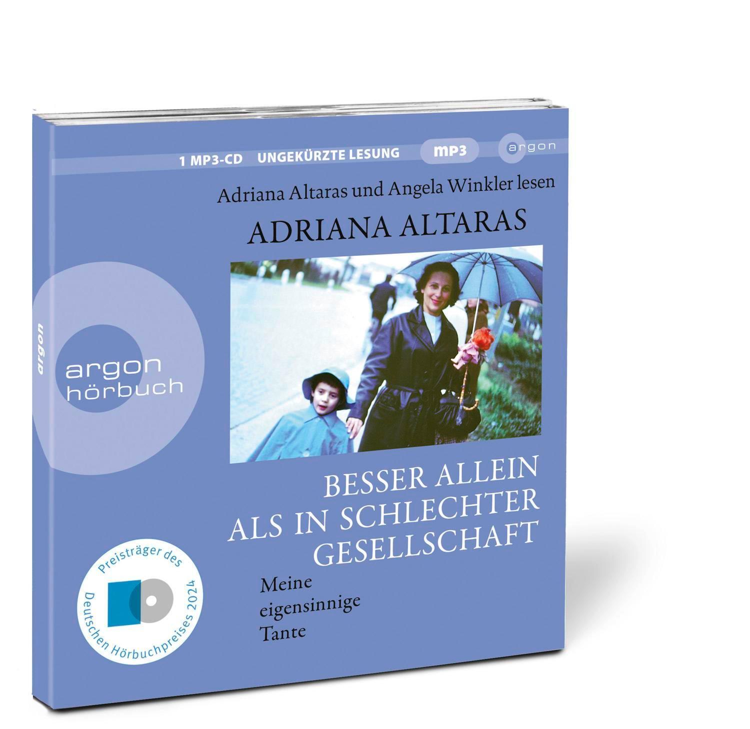 Bild: 9783839820384 | Besser allein als in schlechter Gesellschaft | Adriana Altaras | MP3