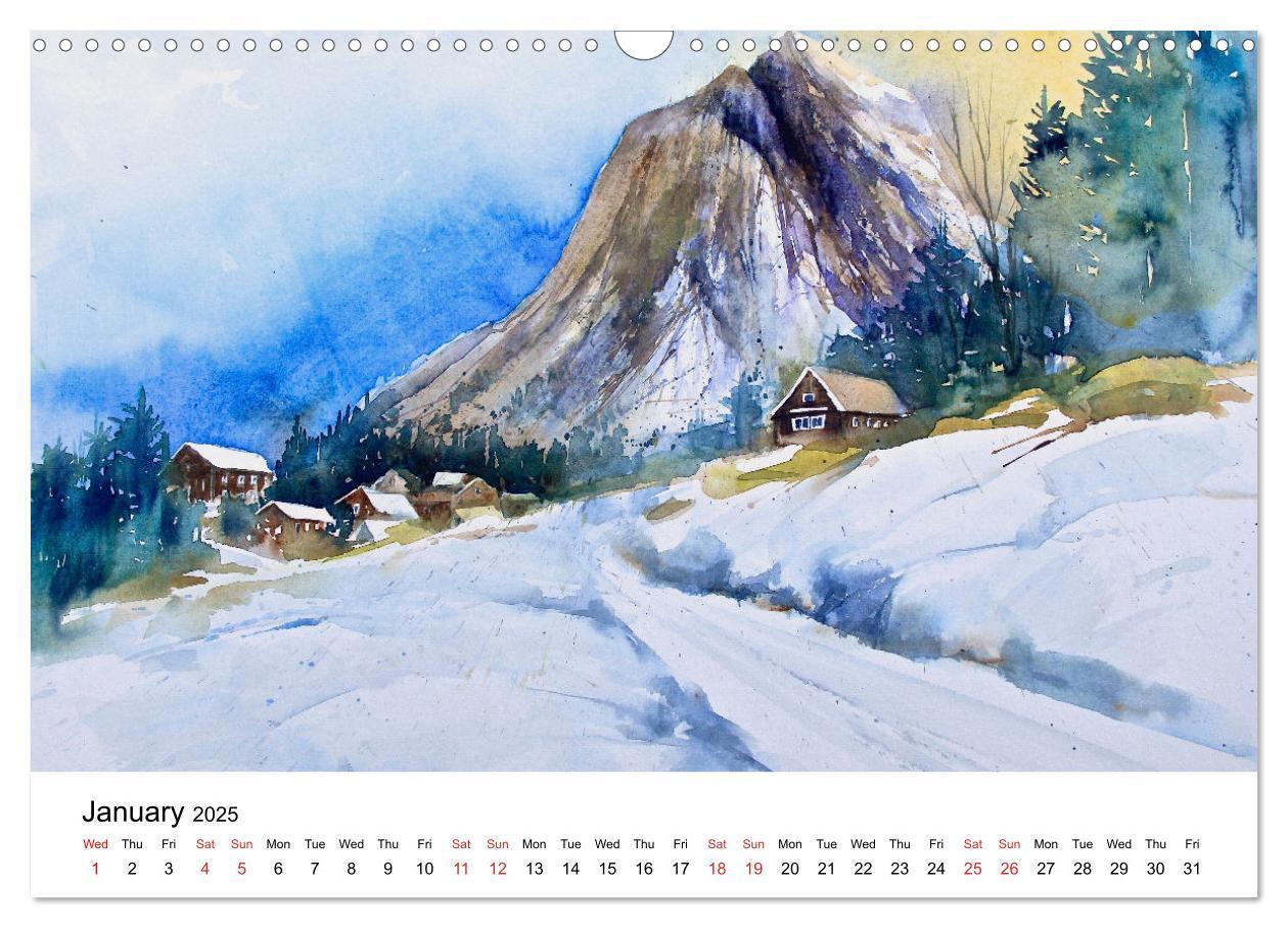 Bild: 9781325999187 | WATERCOLOR IMPRESSIONS (Wall Calendar 2025 DIN A3 landscape),...