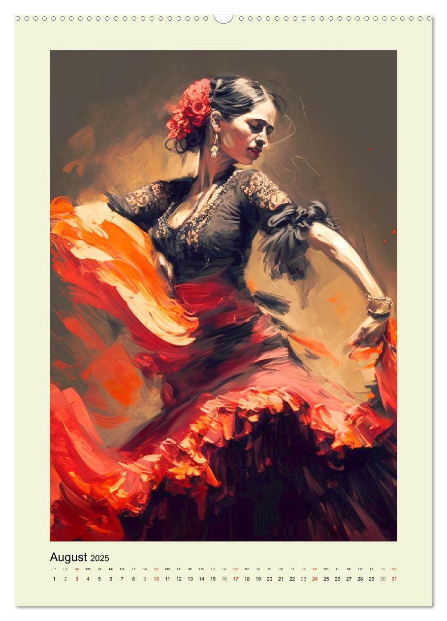 Bild: 9783435872923 | Flamenco. Anmutige Tänzerinnen. Illustrationen (Wandkalender 2025...