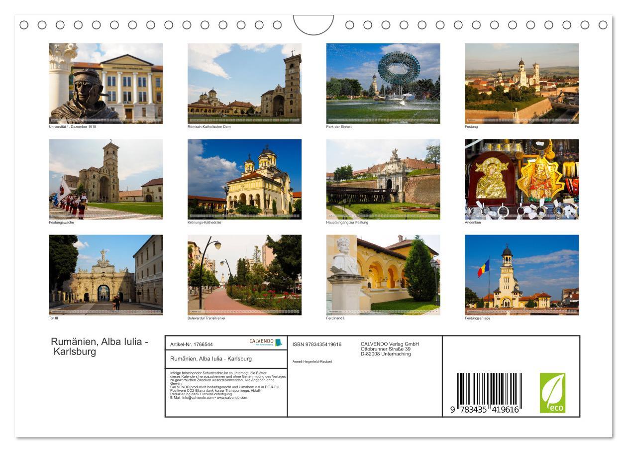 Bild: 9783435419616 | Rumänien, Alba Iulia - Karlsburg (Wandkalender 2025 DIN A4 quer),...