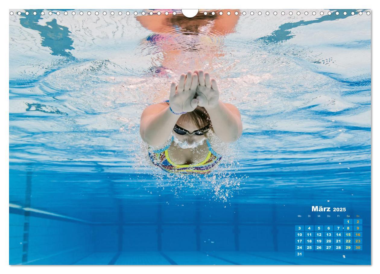 Bild: 9783383884788 | Schwimmen: Sport auf blauen Bahnen (Wandkalender 2025 DIN A3 quer),...