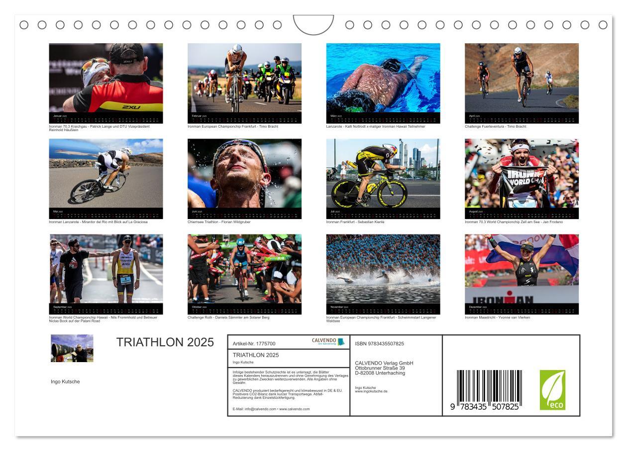 Bild: 9783435507825 | TRIATHLON 2025 (Wandkalender 2025 DIN A4 quer), CALVENDO...