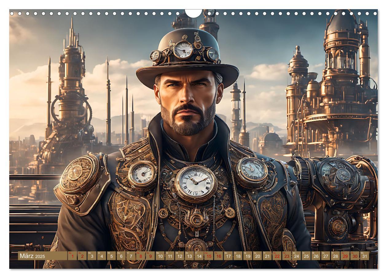 Bild: 9783383845444 | Steampunk - Mensch und Maschine (Wandkalender 2025 DIN A3 quer),...