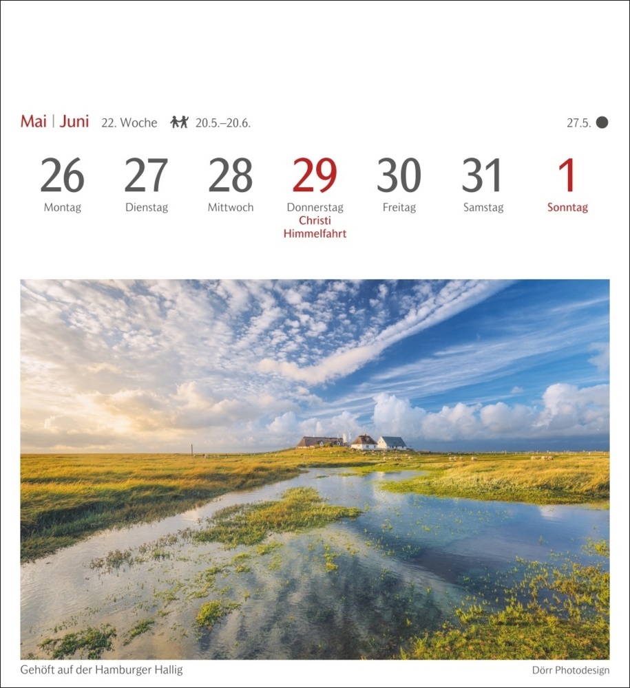 Bild: 9783840033513 | Am Wasser Postkartenkalender 2025 - Wochenkalender mit 53 Postkarten