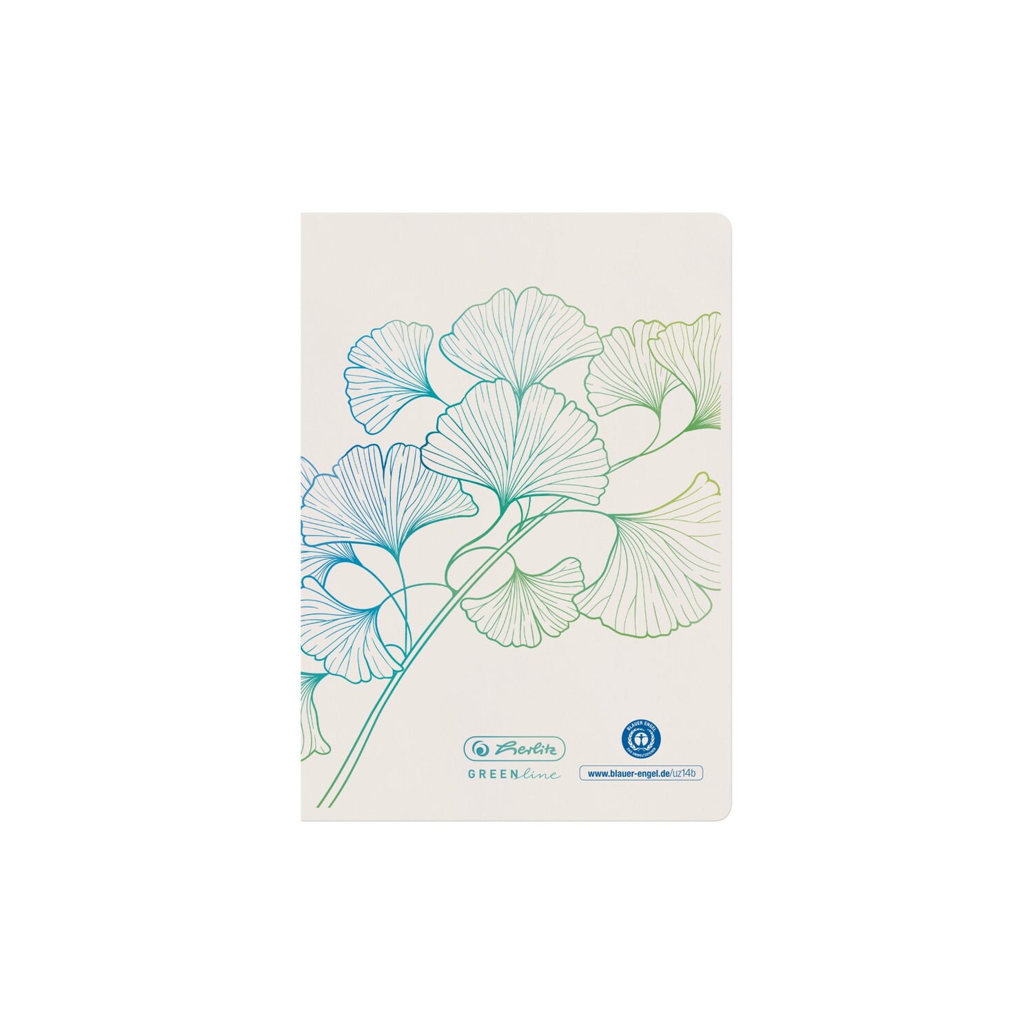 Cover: 4008110259994 | Herlitz Notizheft A6 32Blatt liniert Motiv GREENline Ginkgo | 50033584