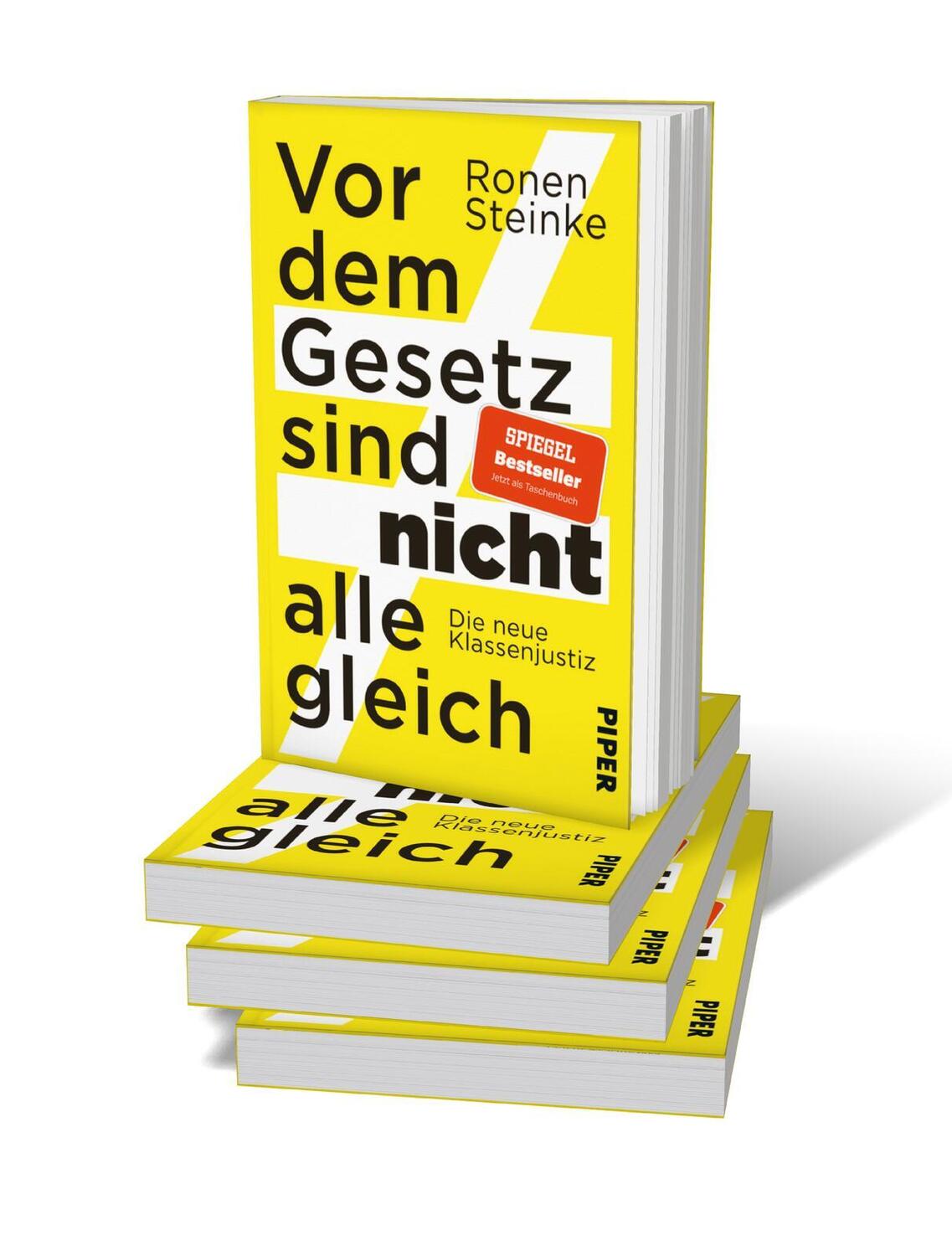 Bild: 9783492319751 | Vor dem Gesetz sind nicht alle gleich | Ronen Steinke | Taschenbuch