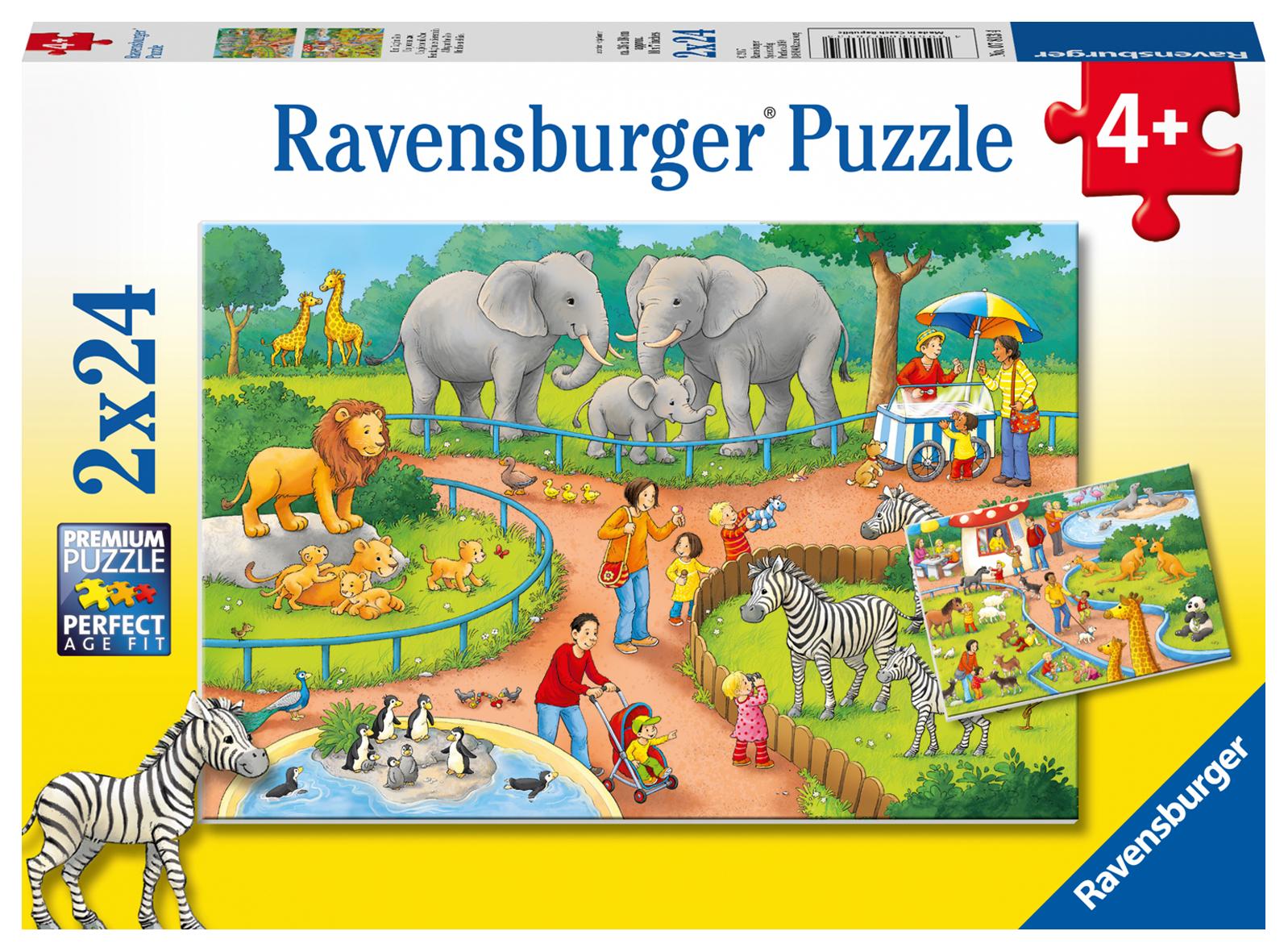 Cover: 4005556078134 | Ein Tag im Zoo. Kinderpuzzle 2 x 24 Teile | Spiel | 07813 | Deutsch