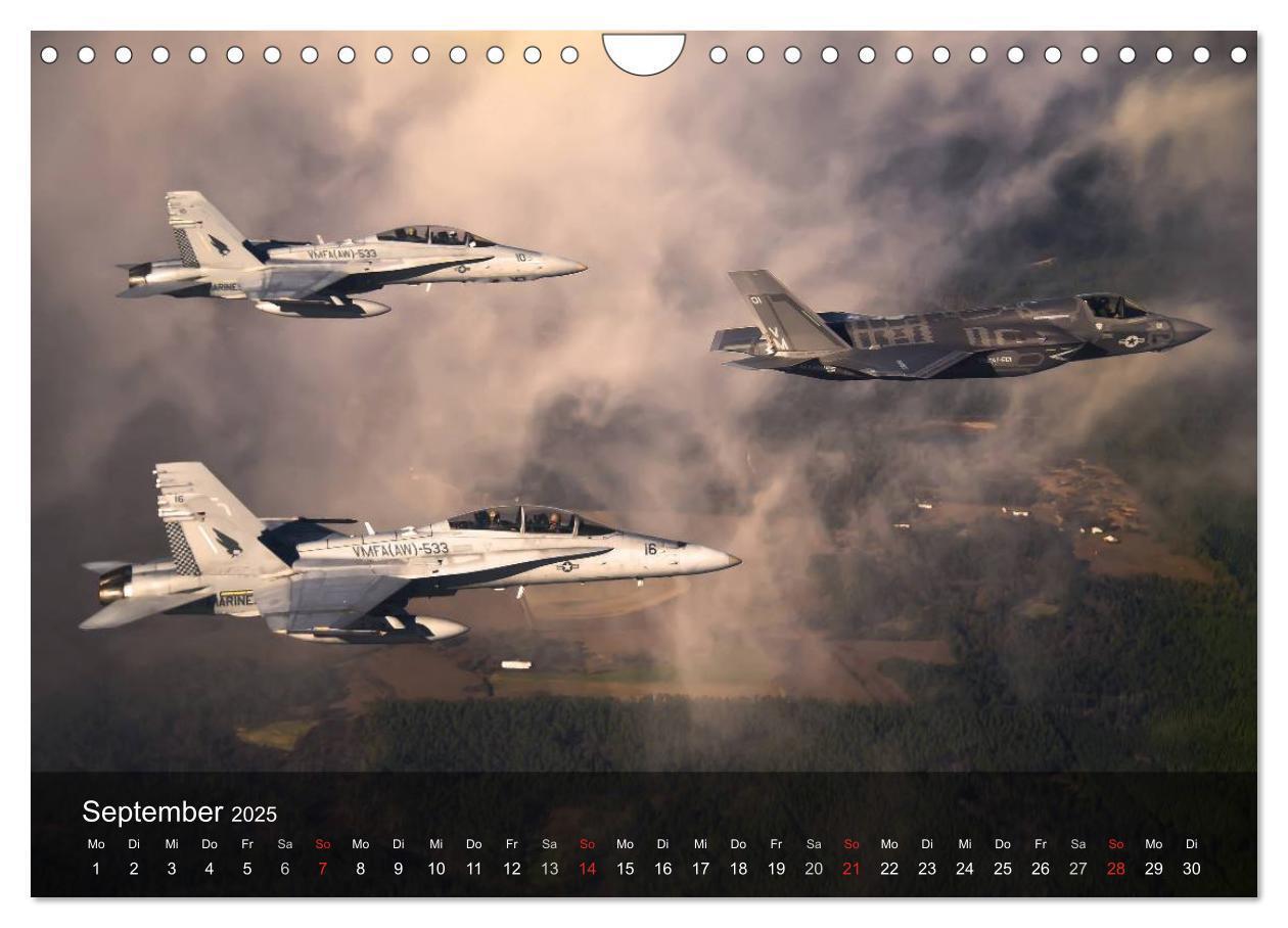 Bild: 9783435619085 | Luftwaffe. Kampfflugzeuge der USA (Wandkalender 2025 DIN A4 quer),...