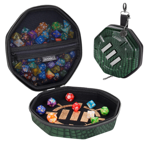 Cover: 637836621262 | ENHANCE Tabletop Collector's Edition Dice Case Green Dragon Scales