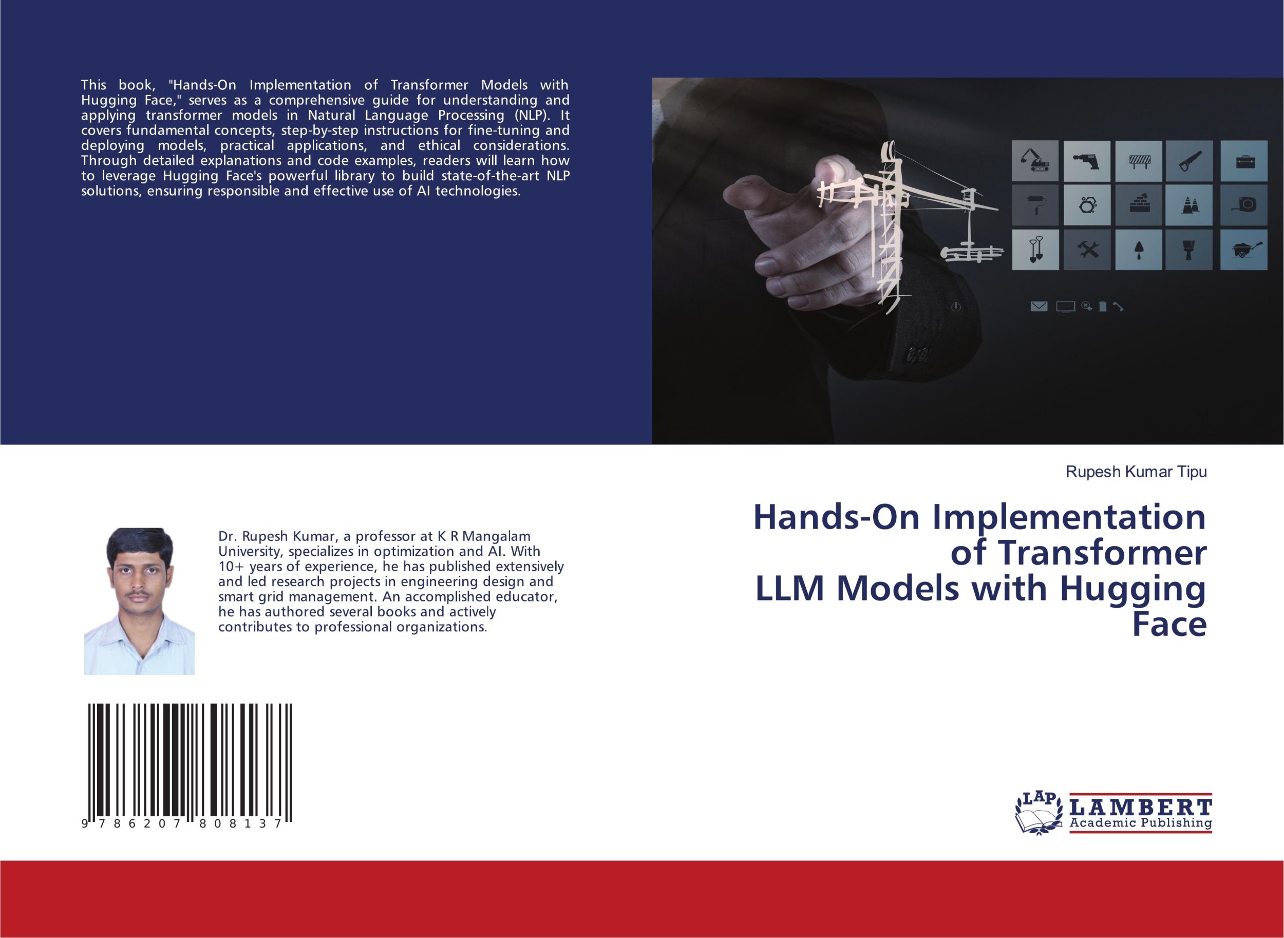 Cover: 9786207808137 | Hands-On Implementation of Transformer LLM Models with Hugging Face