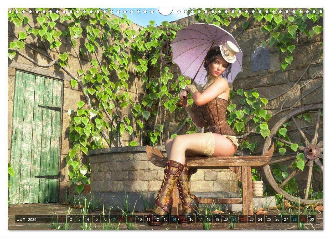 Bild: 9783435024261 | Steampunk Ladys Pin Up (Wandkalender 2025 DIN A3 quer), CALVENDO...