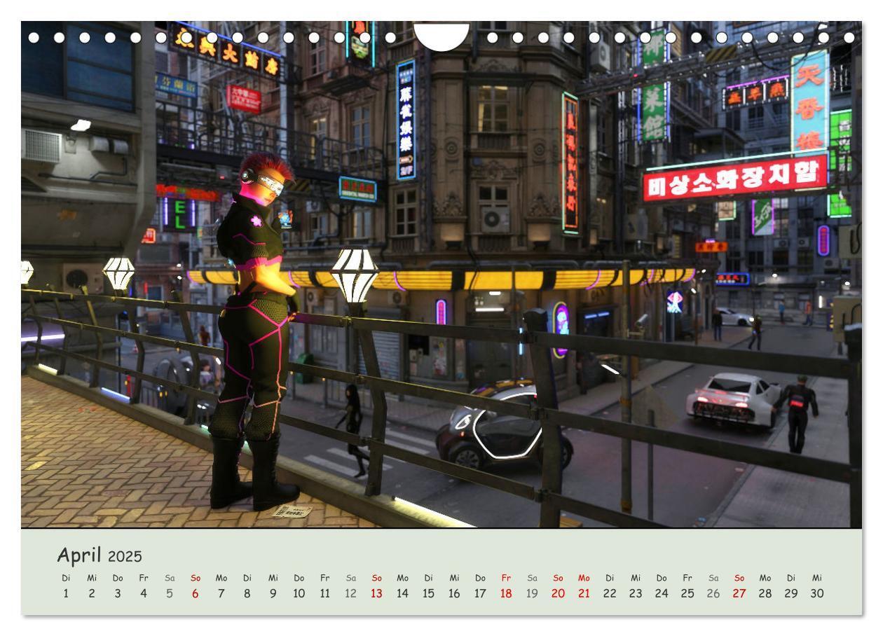 Bild: 9783435055371 | Science Fiction Cyberpunk (Wandkalender 2025 DIN A4 quer), CALVENDO...