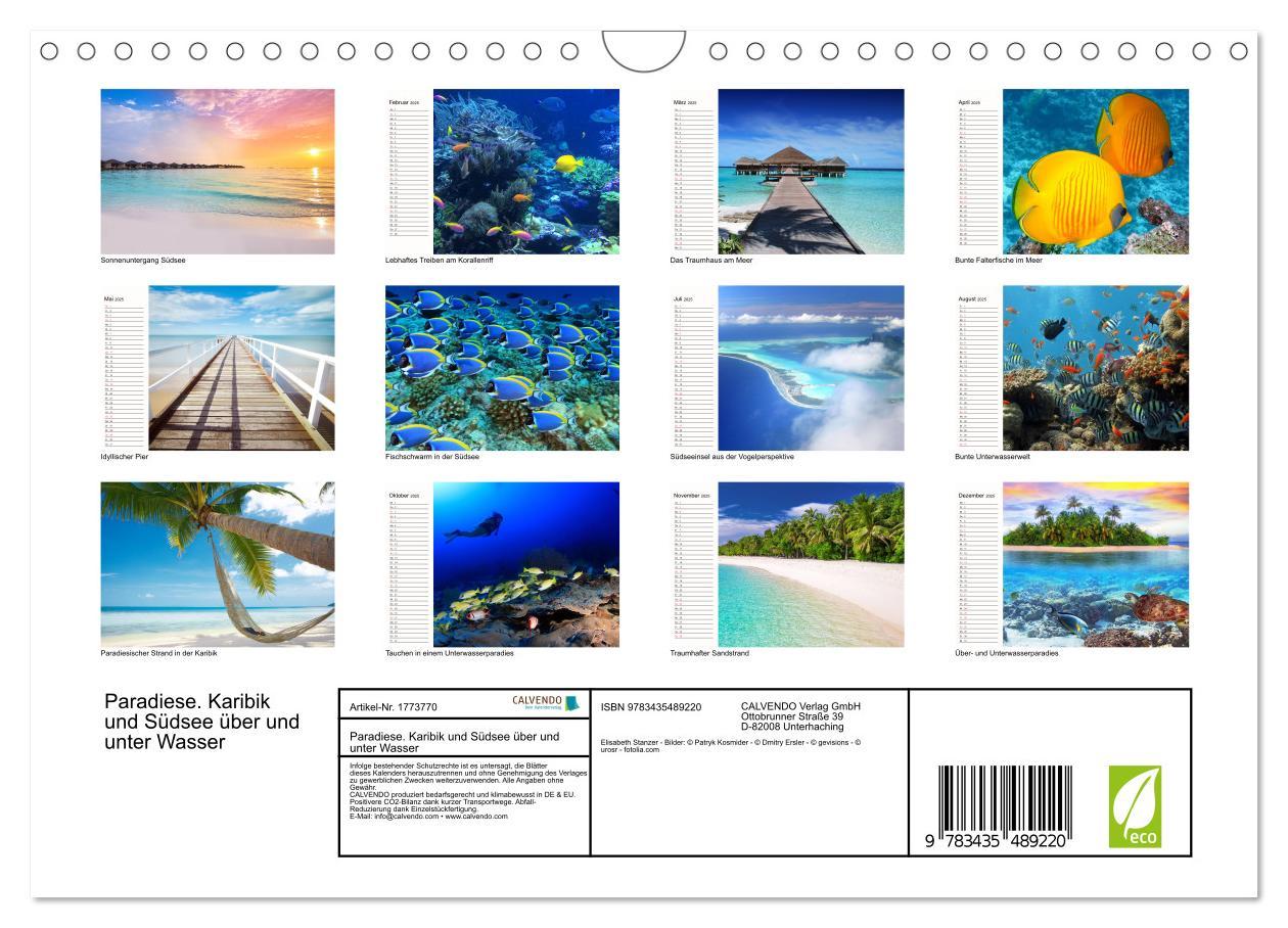 Bild: 9783435489220 | Paradiese. Karibik und Südsee über und unter Wasser (Wandkalender...