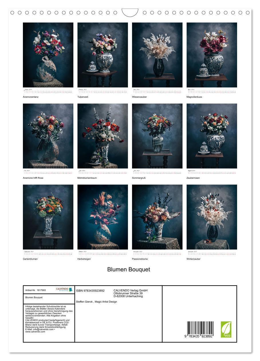 Bild: 9783435923892 | Blumen Bouquet (Wandkalender 2025 DIN A3 hoch), CALVENDO...