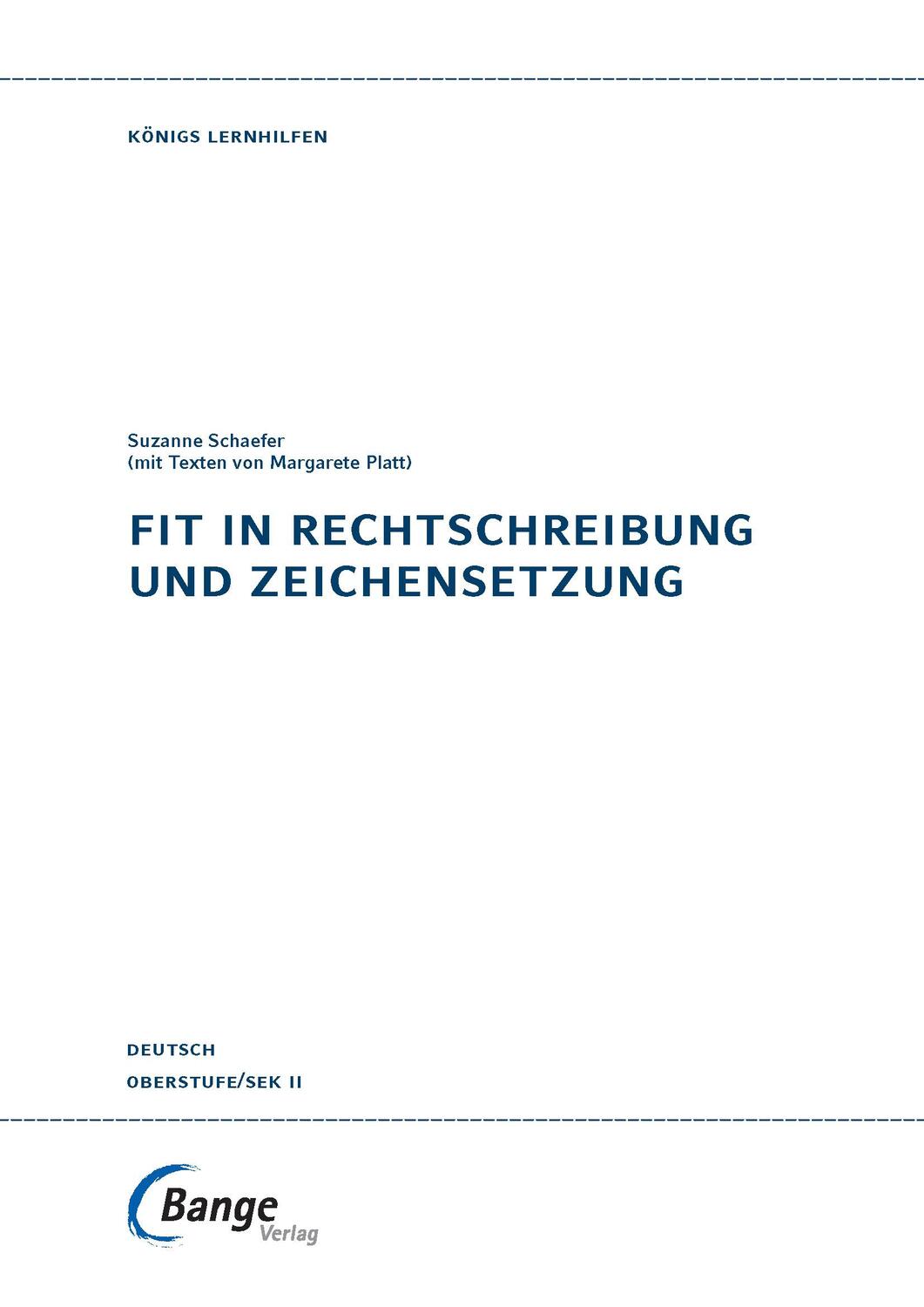 Bild: 9783804412118 | Fit in Rechtschreibung und Zeichensetzung für die Oberstufe (SEK II).