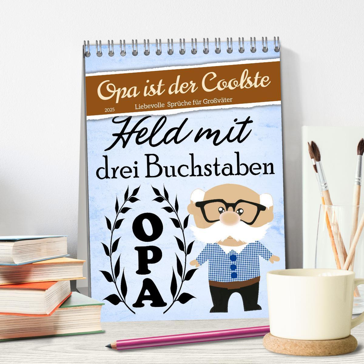 Bild: 9783435887422 | Opa ist der Coolste (Tischkalender 2025 DIN A5 hoch), CALVENDO...