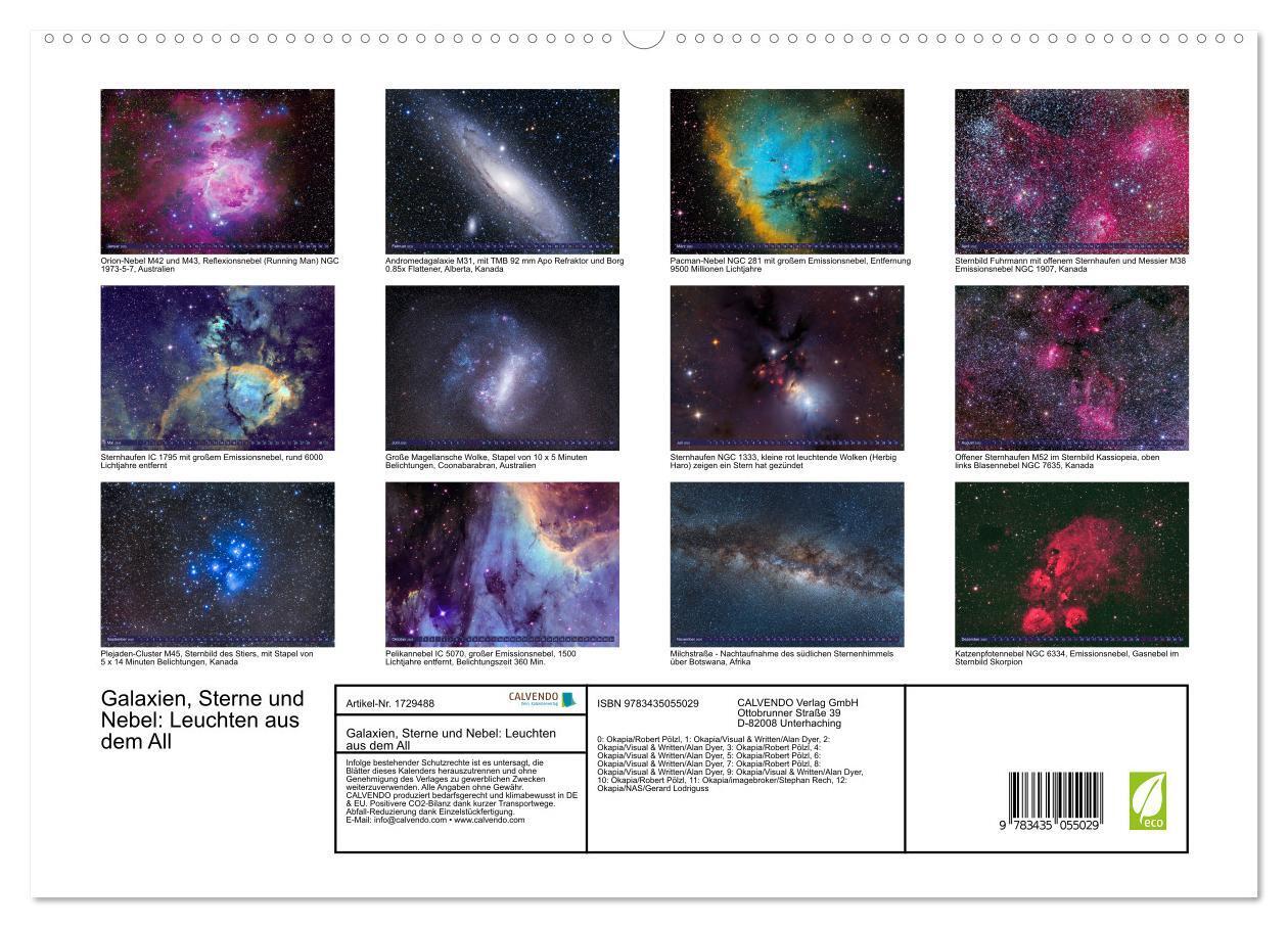 Bild: 9783435055029 | Galaxien, Sterne und Nebel: Leuchten aus dem All (Wandkalender 2025...