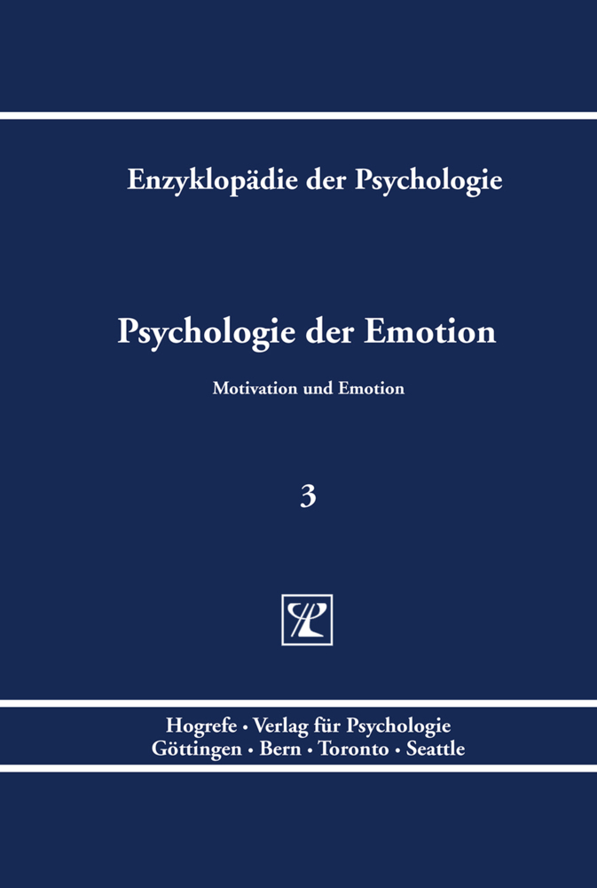 Cover: 9783801705992 | Psychologie der Emotion | Gerhard Stemmler | Buch | 2009