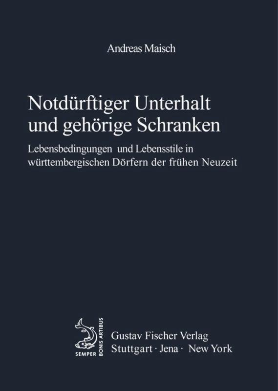 Cover: 9783828253537 | Notdürftiger Unterhalt und gehörige Schranken | Andreas Maisch | Buch