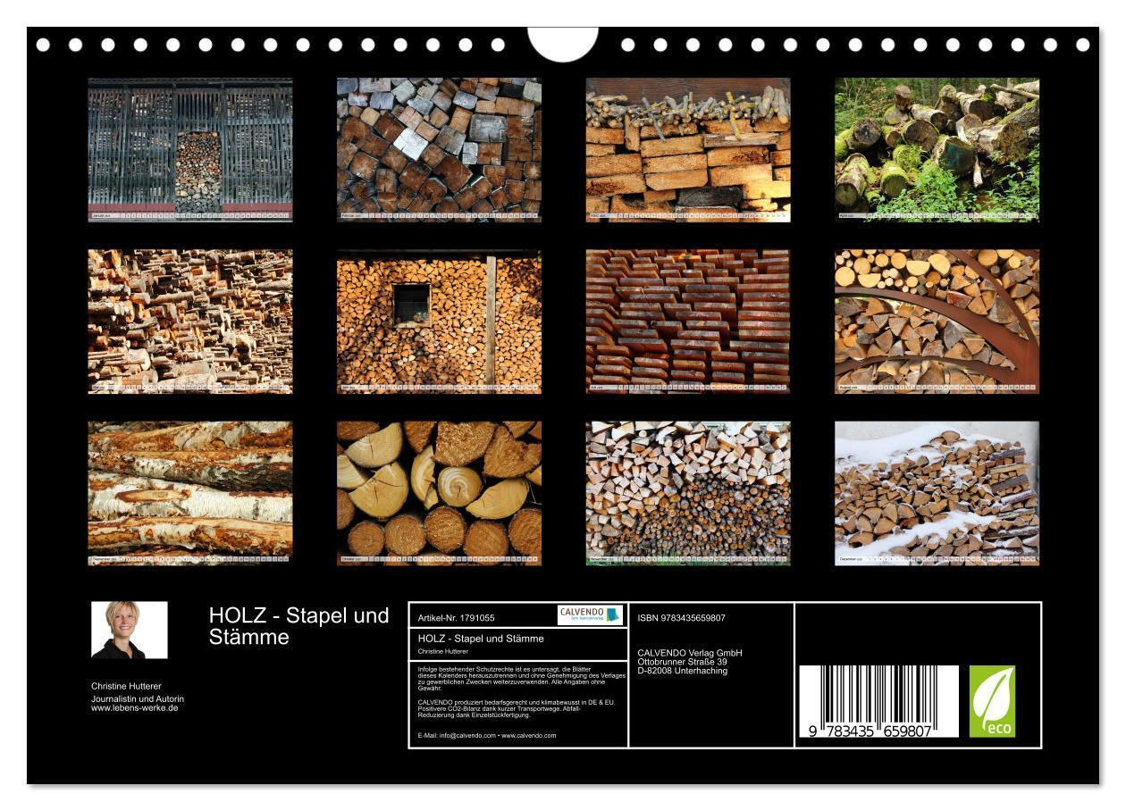 Bild: 9783435659807 | HOLZ - Stapel und Stämme (Wandkalender 2025 DIN A4 quer), CALVENDO...