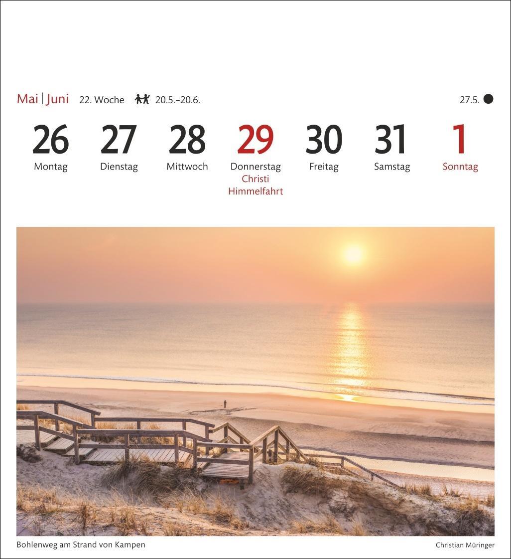 Bild: 9783840033469 | Sylt Sehnsuchtskalender 2025 - Wochenkalender mit 53 Postkarten | 2025