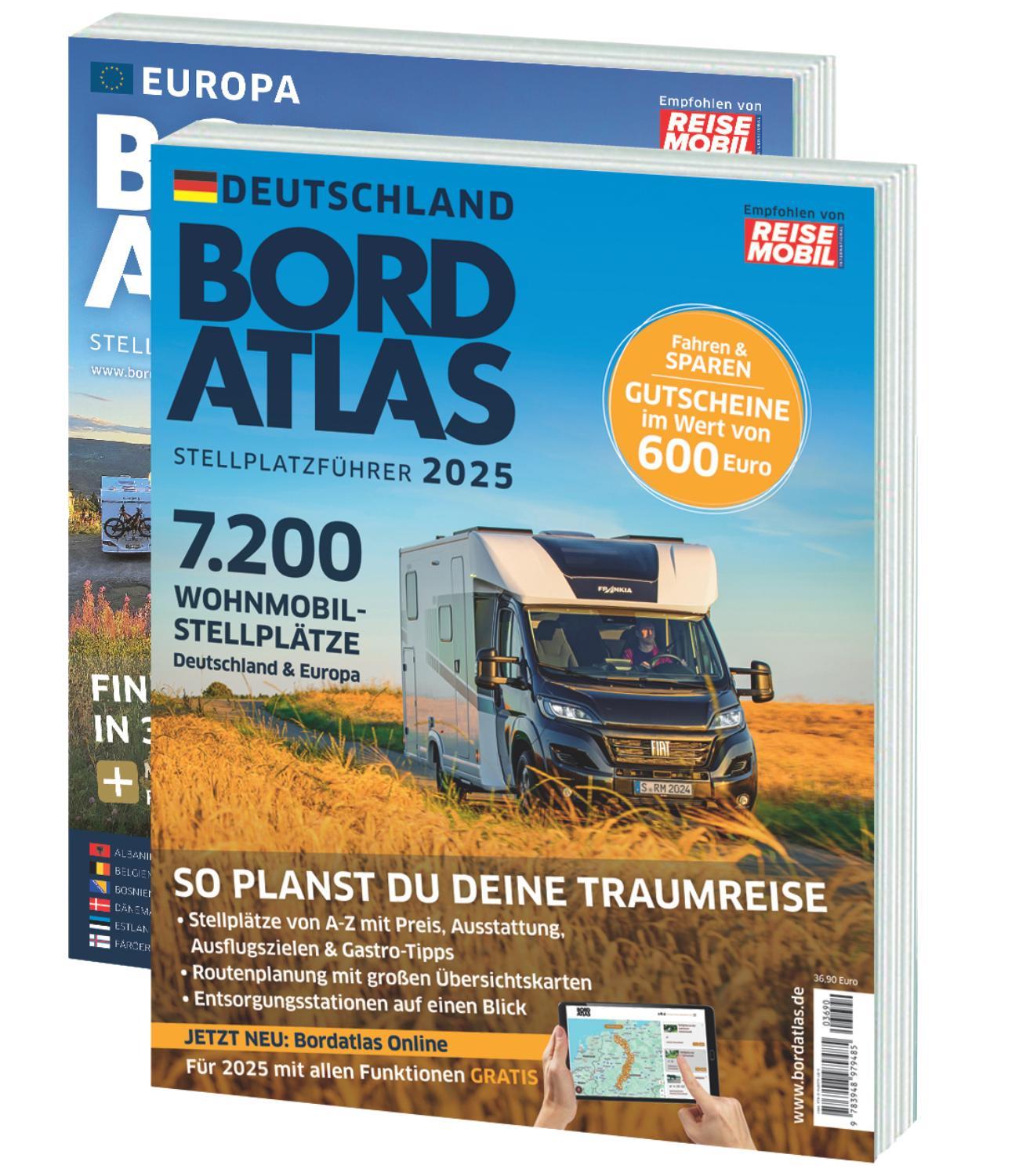 Cover: 9783948979485 | Bordatlas Stellplatzführer 2025 | Reisemobil International | Buch