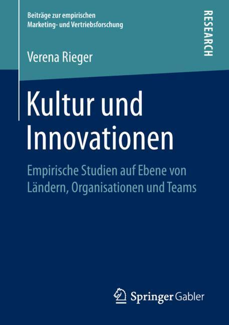 Cover: 9783658233341 | Kultur und Innovationen | Verena Rieger | Taschenbuch | Paperback