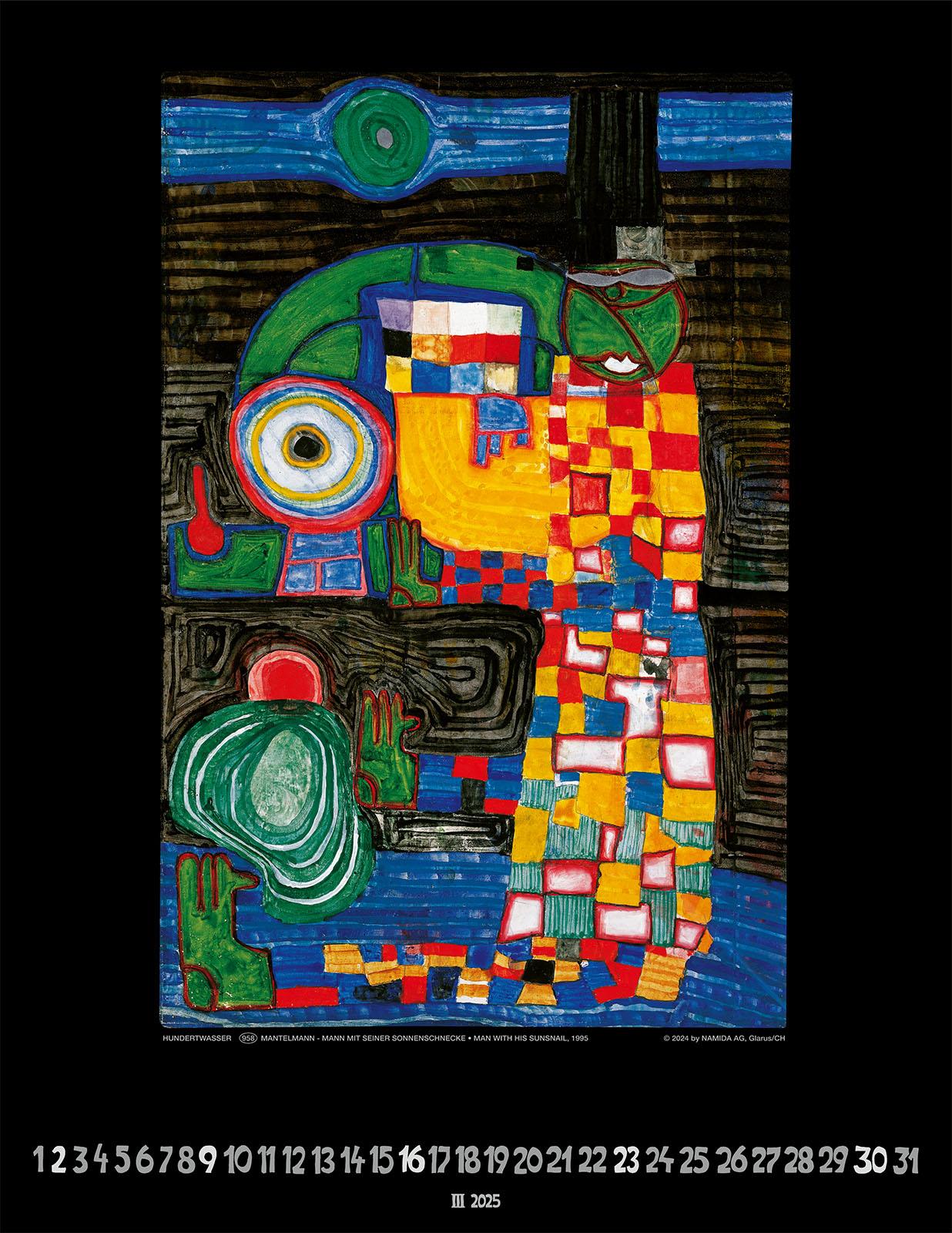 Bild: 9783910430136 | Hundertwasser Art Calendar 2025 | Wörner Verlag GmbH | Kalender | 2025