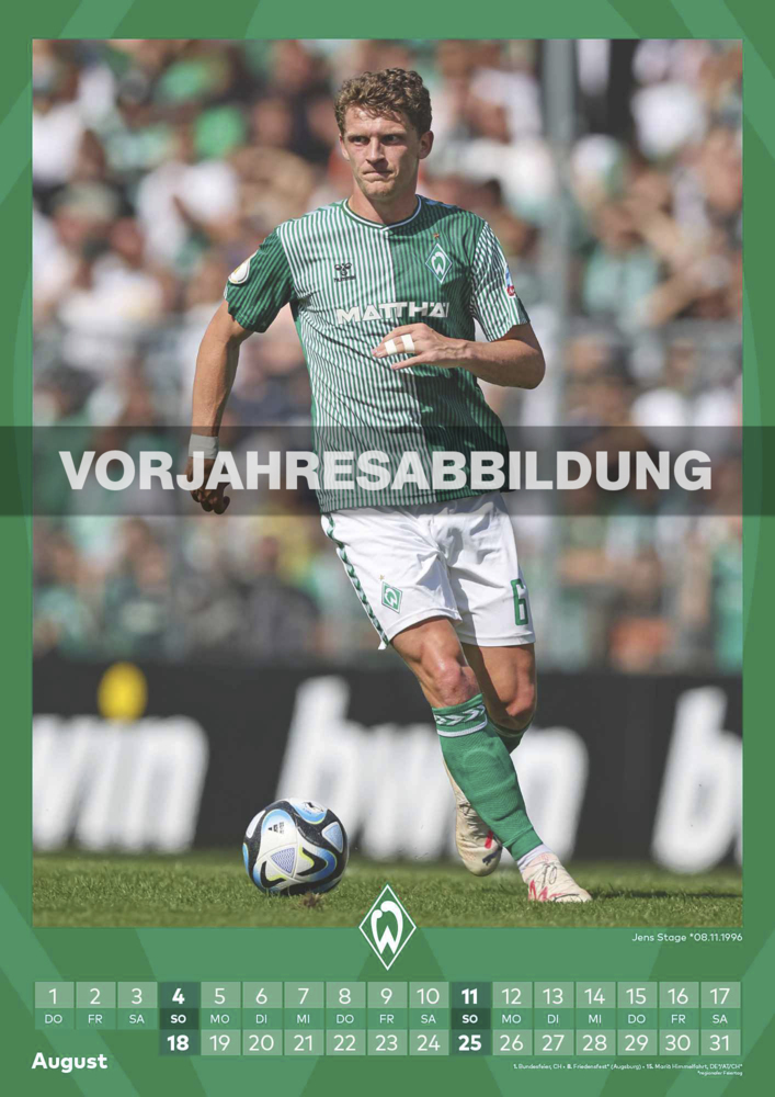 Bild: 4002725994493 | N NEUMANNVERLAGE - Werder Bremen 2025 Wandkalender, 29,7x42cm,...