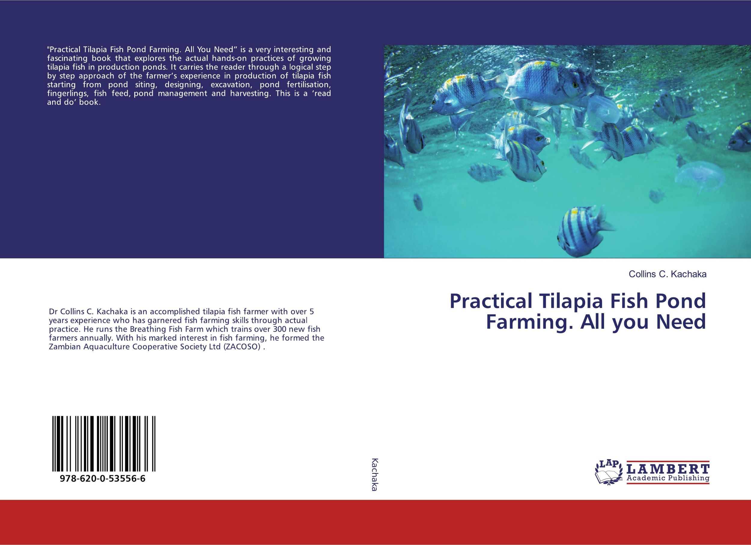 Cover: 9786200535566 | Practical Tilapia Fish Pond Farming. All you Need | Collins C. Kachaka