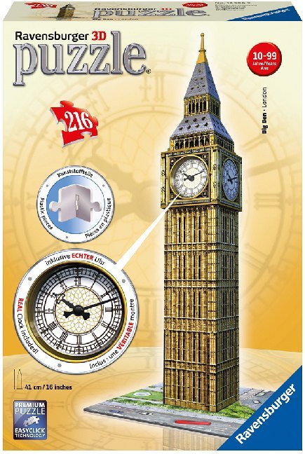 Cover: 4005556125869 | Ravensburger 3D Puzzle 12586 - Big Ben mit Uhr - 216 Teile - Das...